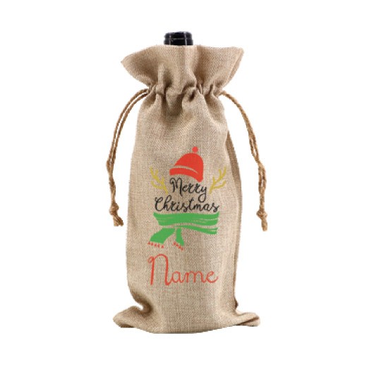 Faux Burlap Wine Bags Template 1